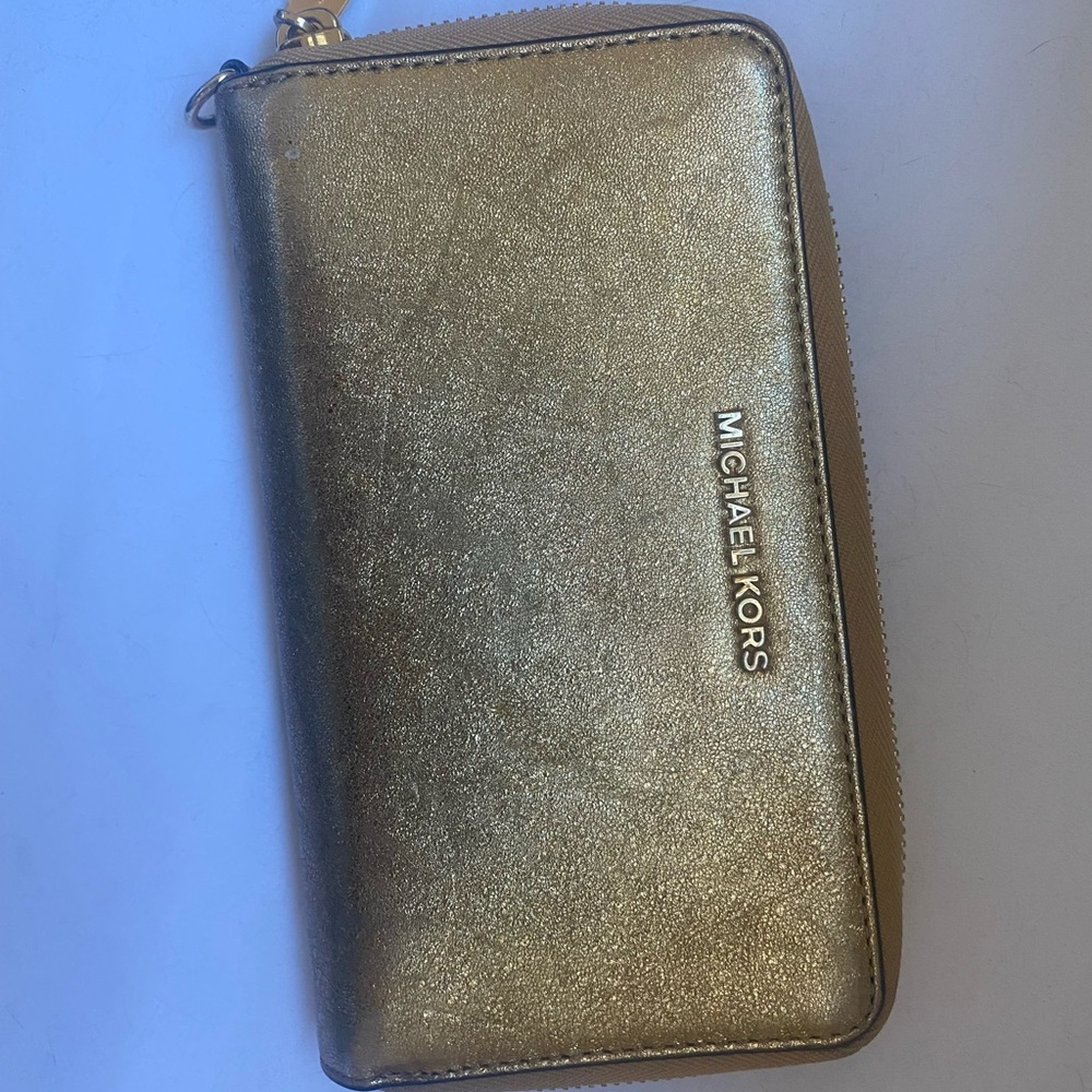 Michael Kors Gold Metallic Wallet